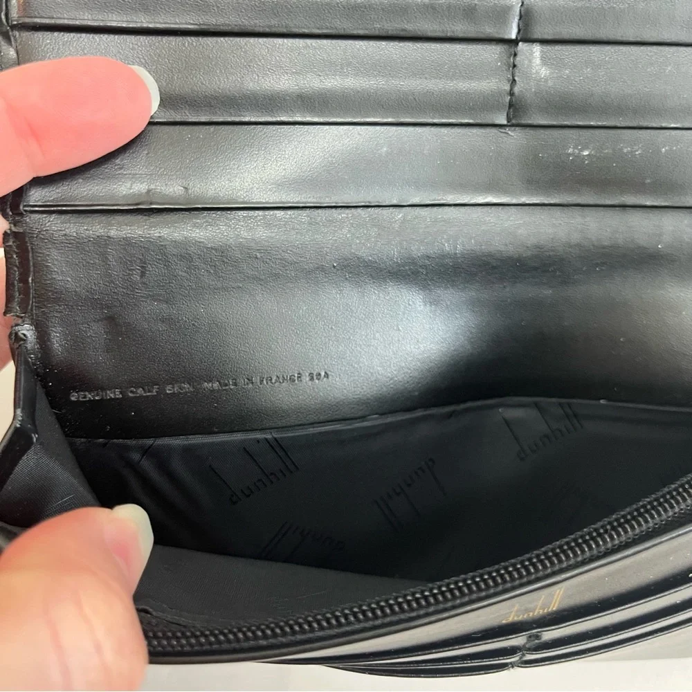 Dunhill black leather